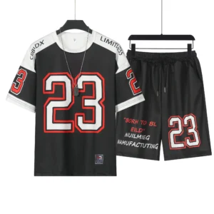 Men's T-shirt and Shorts Two Piece Set 2-Piece Set Shirt Men's Lightweig